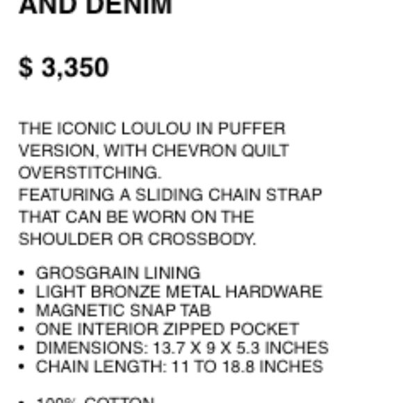 Saint Laurent Denim Quilted Medium Loulou Puffer - Picture 12 of 12